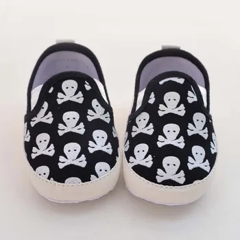 

Cute Baby Skull Design New Infant Toddler Shoes Unisex Kids Soft Non-slip Babies Shoes 2016 New Hot Sale Baby First Walkers