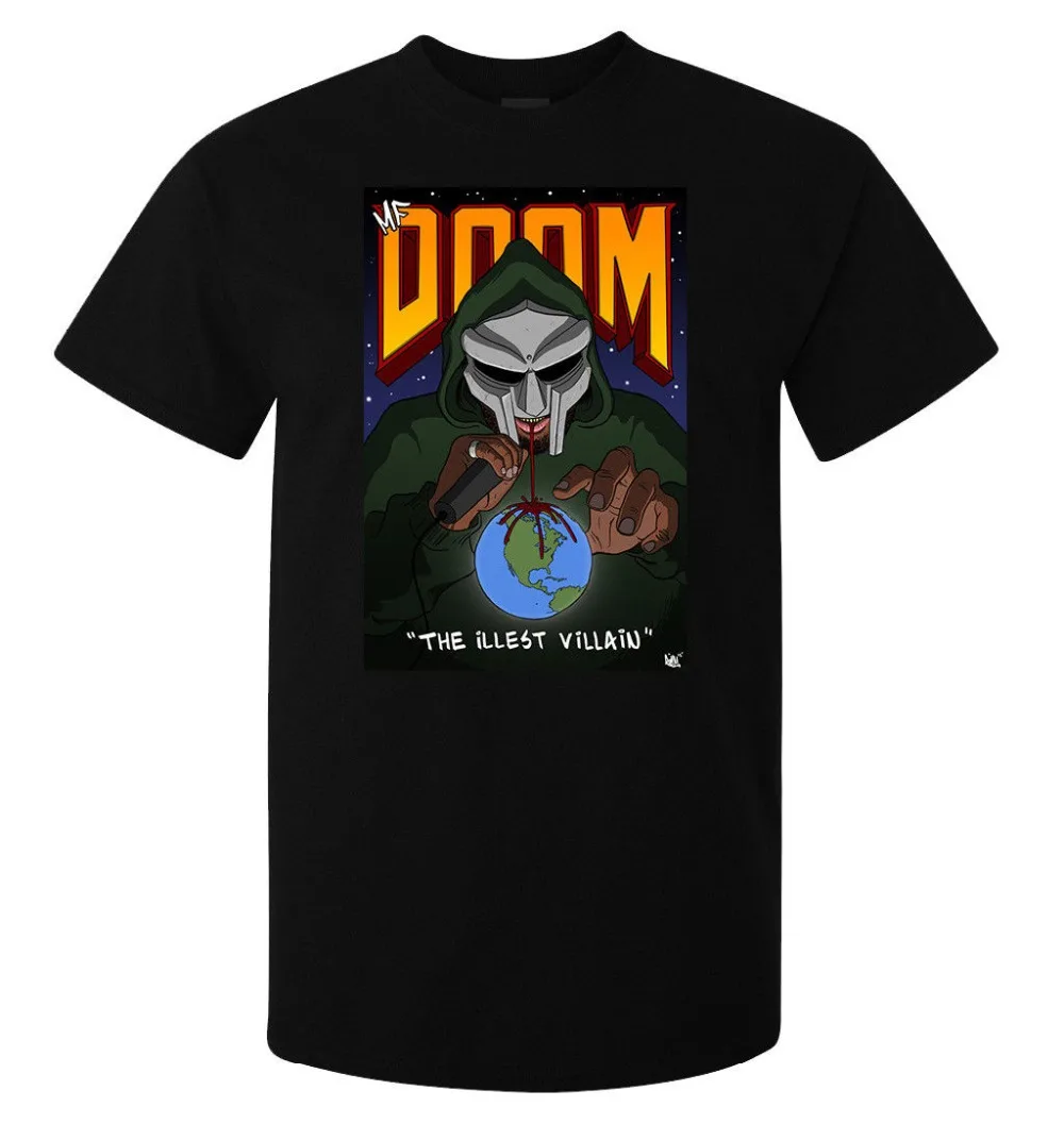 Mf Doom The Illest Villain Art Men'S T Shirt Black Top2019 New Design Men Homme Camisetas Hip Hop Summer Cool Tees Tops | Мужская