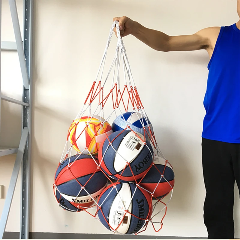 1pcs Outdoor Sports Nets Soccer Football Net 10 Balls Carry Thread Nets Portable Rugby Basketball Volleyball Ball Goal Net Bag