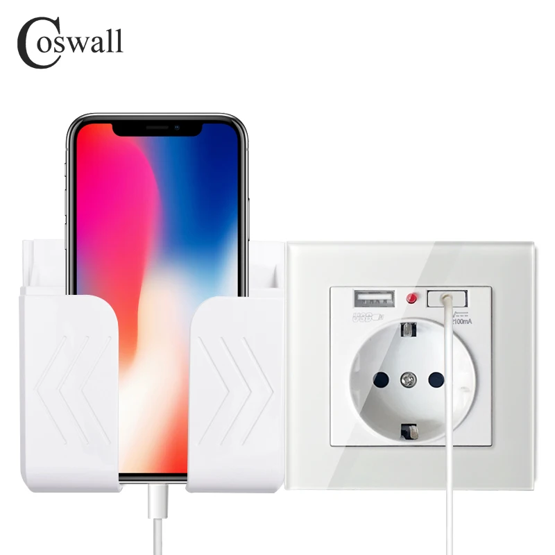 Coswall настенная розетка usb держатель для телефона Аксессуары смартфона подставка
