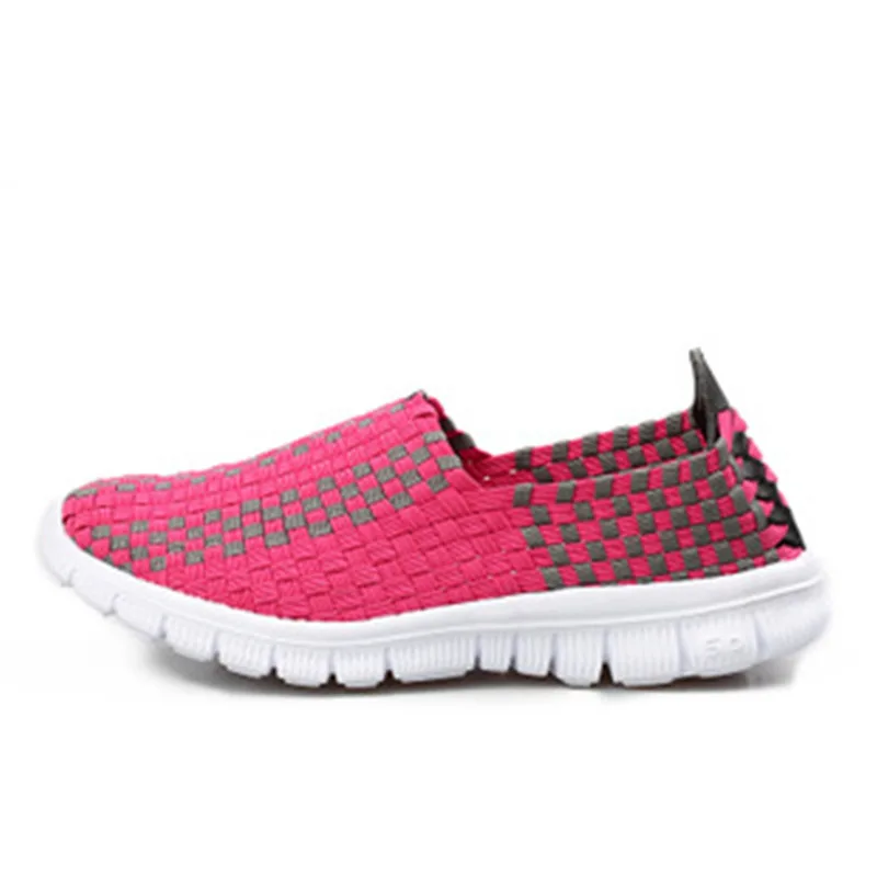 

Hot Sale 2019 Spring Weaving Mesh For Women Fashion Solid Flat Shoes Girls Sneakers Women zapatos de mujer Sneakers Women