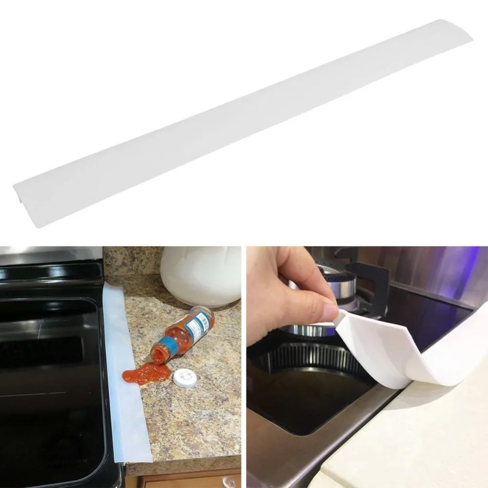 

1 pcs Silicone Filling Filling Flexible Sealing Spill Resistant Kitchen Mat Stove Oven Counter Cover Guard Gap Cookware Supplies