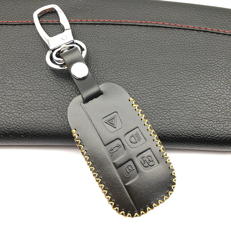 

Leather Car Key Case Cover Shell Wallet for Land Rover Ranger Rover sport Evoque Freelander 2 Discovery 4 key cover holder