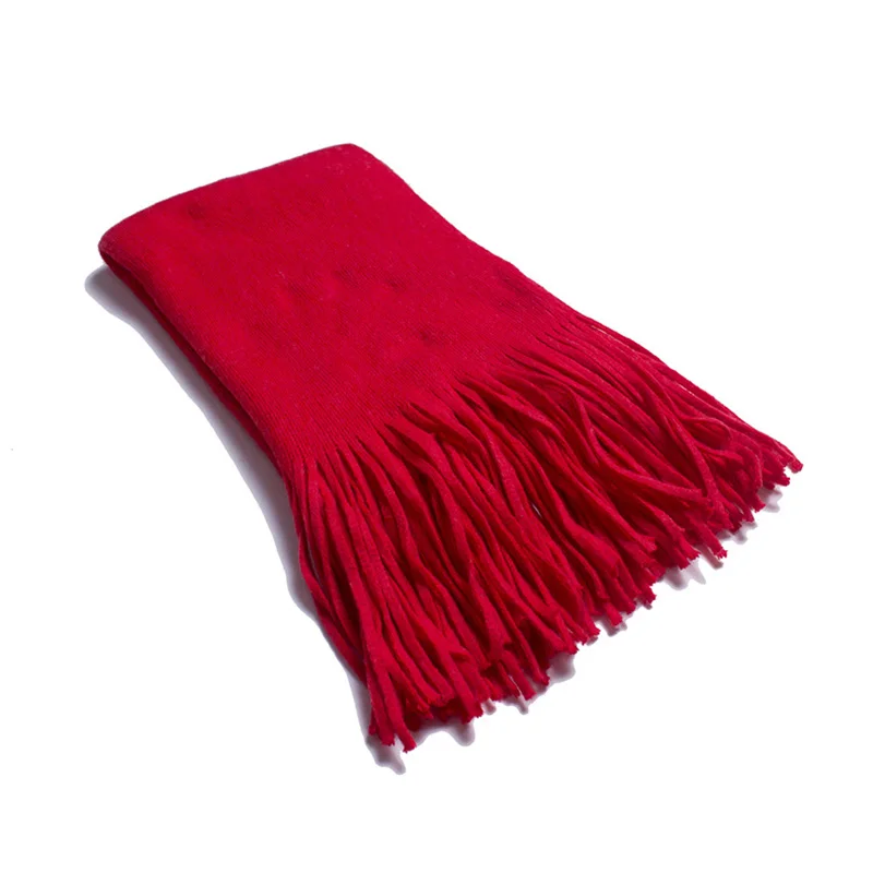 Зимний мягкий толстый кашемировый шарф для женщин, однотонный длинный теплый палантин, мужской шарф, женское пончо, шаль, серые шарфы с кисточками, пашмины