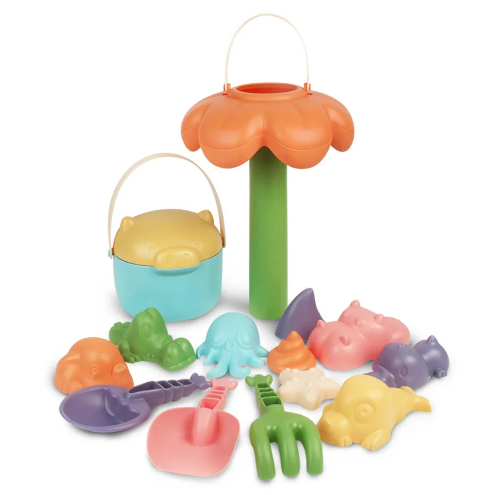 discounted  16pcs/set Portable Beach Sand Toys Set Sand Clay Mold Digging Shovel Tools Bath Water Playing Toy