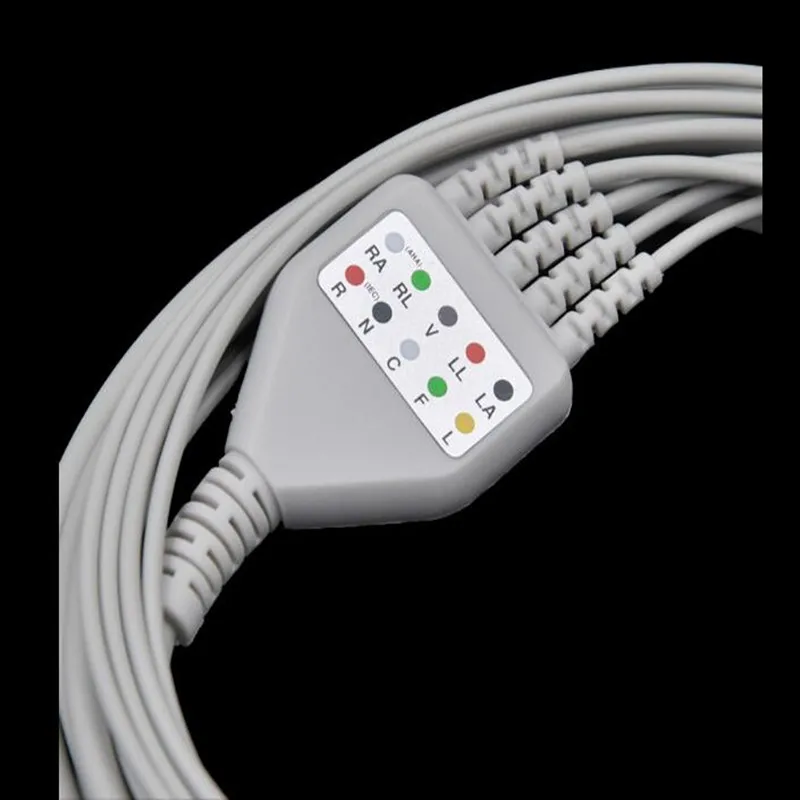 2018 совместимый для Philips/HP 12Pin MP20/30/VM6 монитор пациента ECG кабель один кусок 5 Leadwire