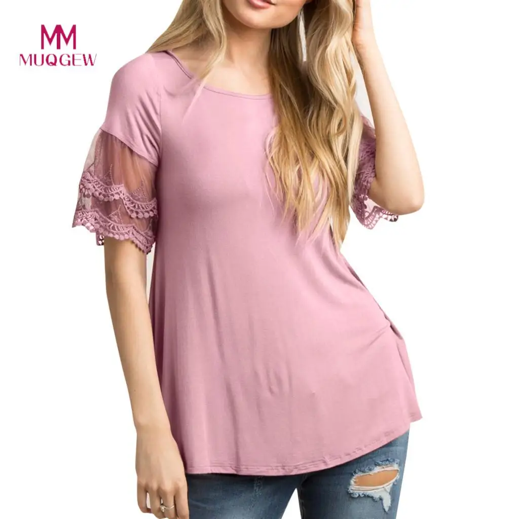 

Breastfeeding Clothes Women's Short Sleeve Lace Mesh Tops Breastfeeding Nusring Maternity Clothes Summer Tops Pregnancy