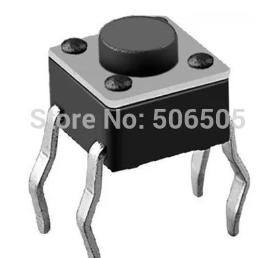 

4.5X4.5X4.5mm 4pin DIP Tactile Tact Mini Push Button Switch Micro Switch Momentary 100pcs/lot