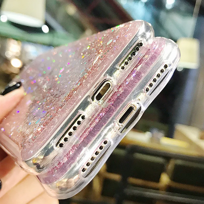 Мягкий чехол с блестками для Samsung Galaxy S10 Lite plus M10 A20 A30 A40 A50 A70 J4 J6 A7 2018 A6 A8 A9S|Бамперы| |