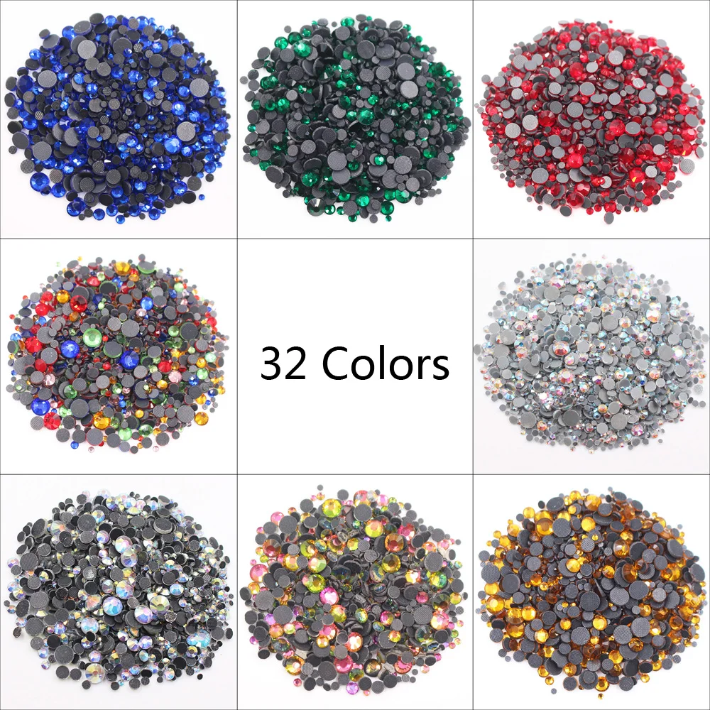 2500 шт./лот SS6 SS10 SS16 SS20 SS30 смешивания Размеры кристаллы и камни исправление клей для