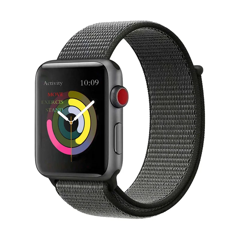 Желтый спортивный ремешок-светильник для Apple Watch 44 мм, ремешок 40 мм, женский браслет 38 мм, мужской браслет 42 мм для Iphone Series 3 - Цвет ремешка: Dark olive