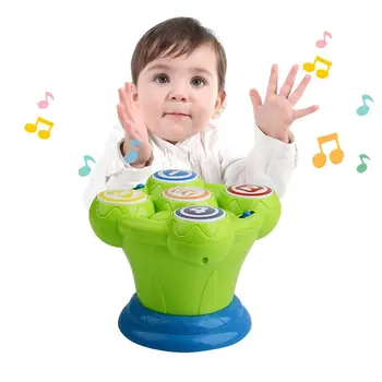 

LED Music Early Childhood Educational Learning Developmental Baby Rattles Funny Children Infant Toys Mini Magic Hand Drum Beat