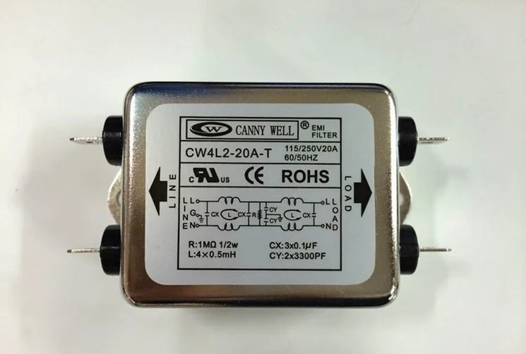 

CW4L2-10A-T EMI power filter single phase 220V single phase single pole 220V EMI 10A Electrical Equipment
