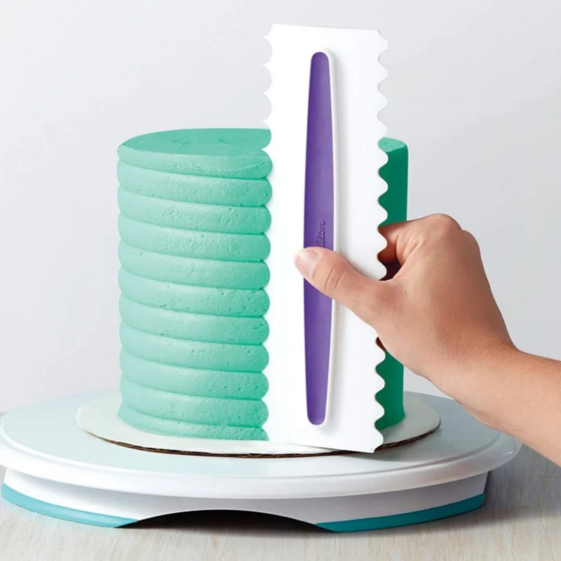  Cake Decorating Comb Cake Scraper Smoother Cream Decorating Pastry Icing Comb Fondant Spatulas Baki