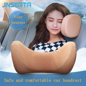 

JINSERTA U Shaped Car Seat Back Neck Pillow Memory Foam Headrest Travel Pillow Health Care Head Support Seat Cushions Pillow