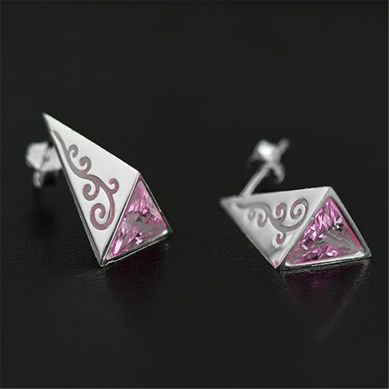 Lotus Fun реальные 925 Серебро Природный оригинальный ручной Fine Jewelry Пирамида Мода