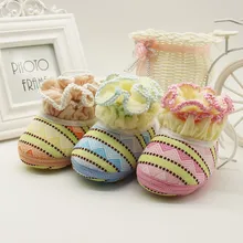 Multi-Стиль 1.97 хлопок Симпатичные новорожденных Для малыша; на каждый день Мягкая обувь для Дети противоскользящие теплые Сапоги и ботинки для девочек