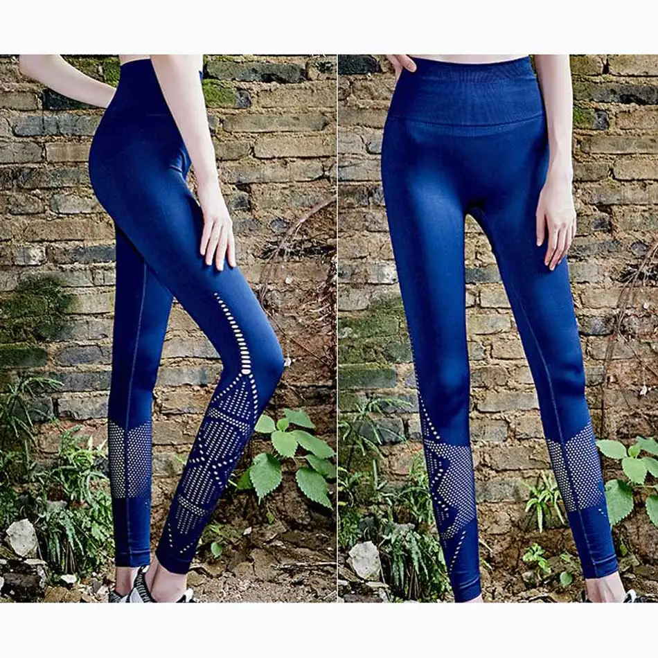 High waist yoga pants Tummy control sport legging workout gym legging energy seamless jogging trousers fitness pencil pants