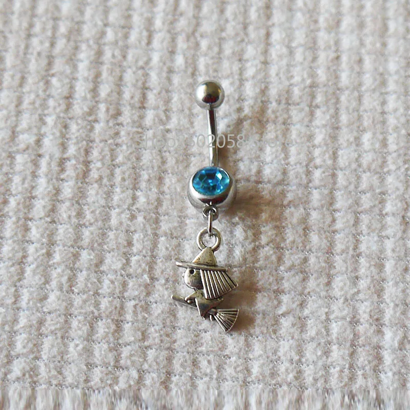 2pcs Witch Belly Button Navel Ring Peircing Small Witch Belly Ring Body