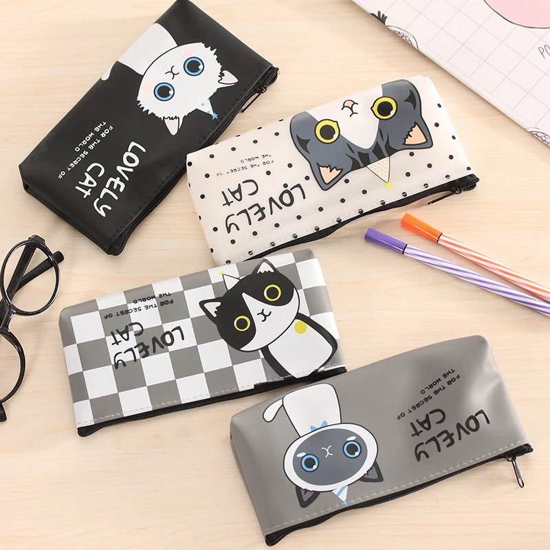 

Creative Animal Cat Silica Gel Pencil Case Stationery School Office Writing Supplies Pencil Bag Large Girl Kid Storage Pencilcas