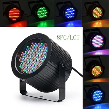 

8pcs/lot 86 RGB LED Stage Light Par DMX-512 Lighting Laser Projector Party Club DJ
