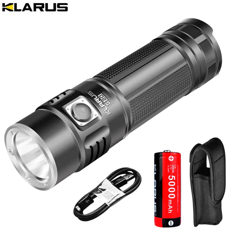 

KLARUS G20 USB Rechargeable LED Flashlight Torch With 26650 Battery 3000 Lumens CREE XHP70 N4 LED Light Dual Switch Lantern