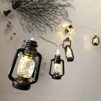 

LED Light String Ramadan Festival Retro Kerosene Lamp Strings Decorative Lantern Home Festival Decoration String Lamps