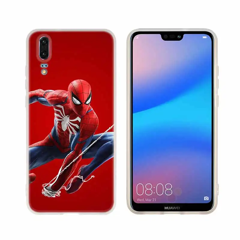 Marvel Человек-паук чехол для телефона чехол для Huawei P8 P9 Lite P10 P20 P30 Lite Plus Pro P Smart крышка мягкая обложка - Цвет: pattern 09