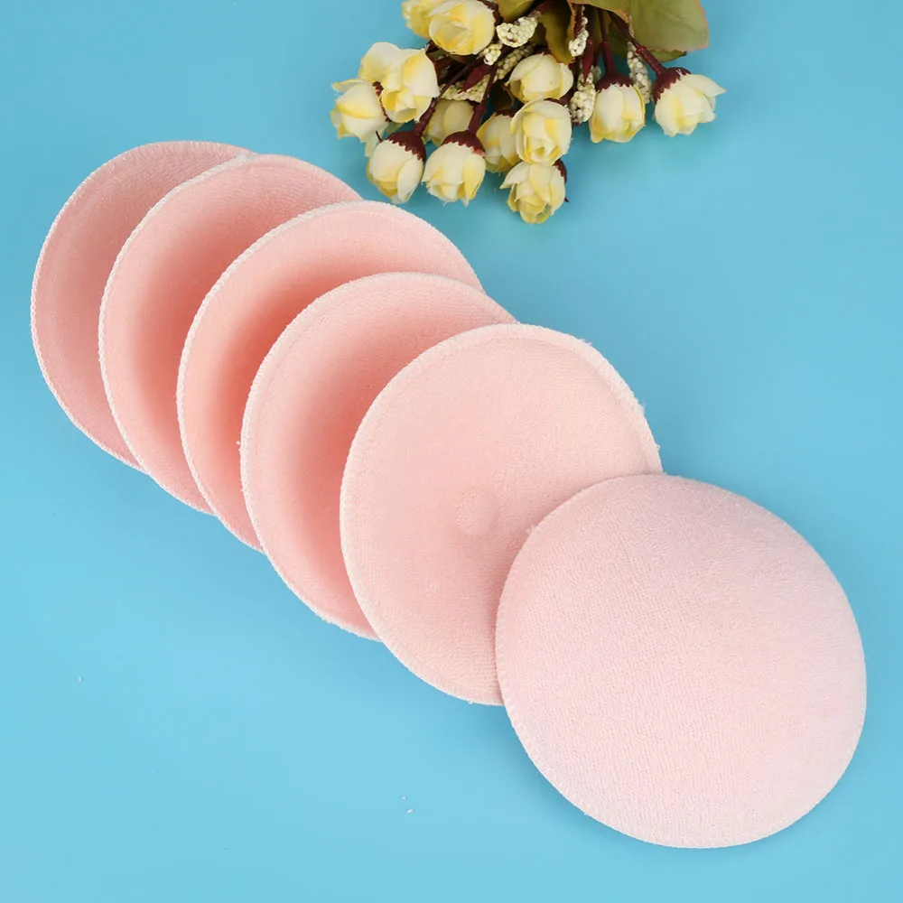 6PCS Breast Absorbent Pads Feeding Nursing Reusable Soft Cotton