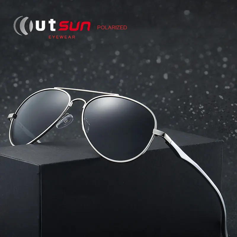 OUTSUN New Polarized Frog Sunglasses Men Alloy Thin Brand Designer For Outdoor Sunglass Gafas De Sol | Аксессуары для одежды