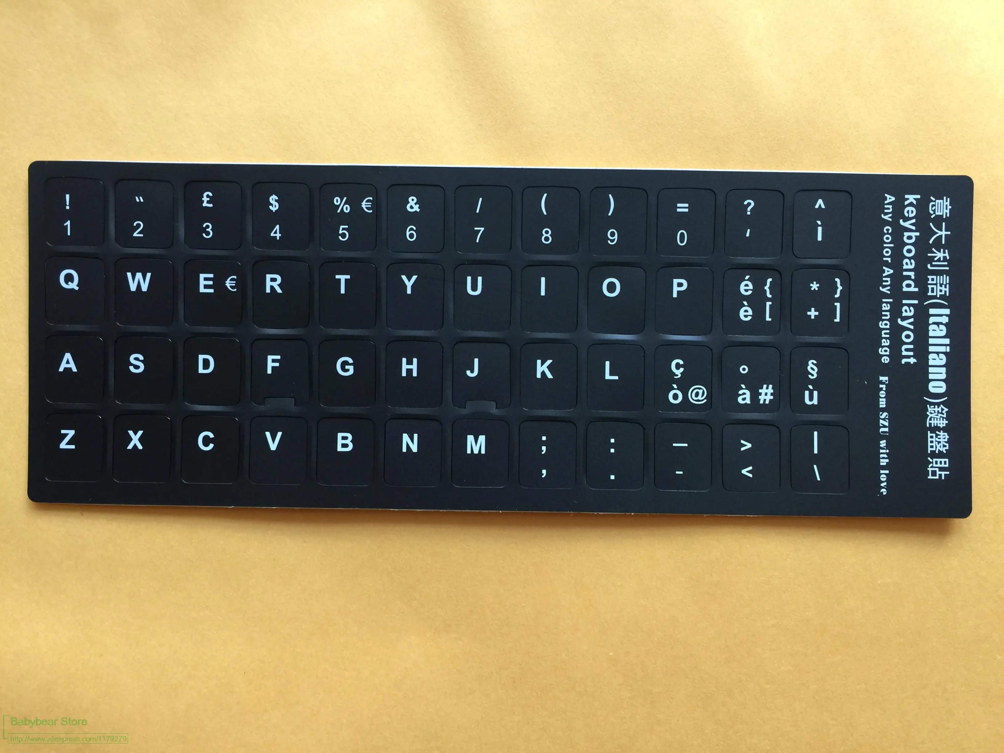 2 Pcs Italia Italia Keyboard Stiker Keyboard Stiker Pelindung