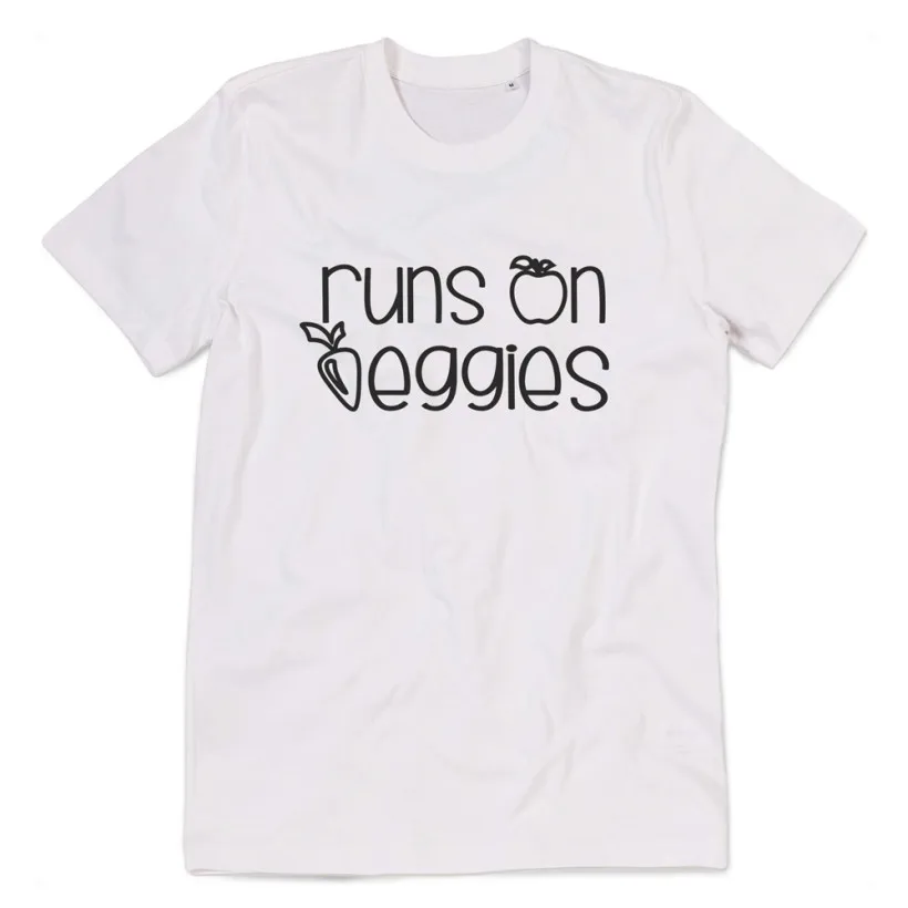 Для женщин футболка работает на овощи с буквенным принтом для девочек Повседневное хлопок битник рубашка для леди Забавный верхний