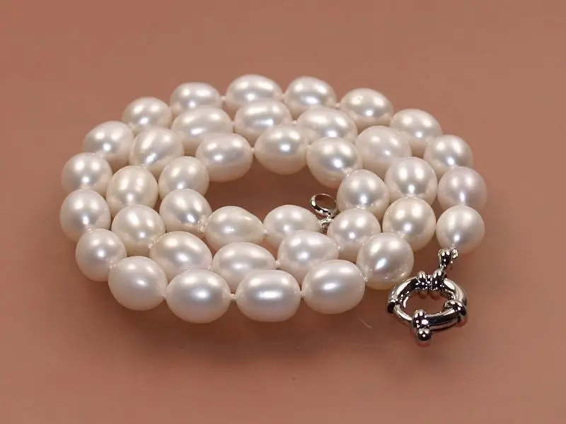 

NEW female gift 8-9mm natural fresh water cultured akoya pearl necklace 18inch
