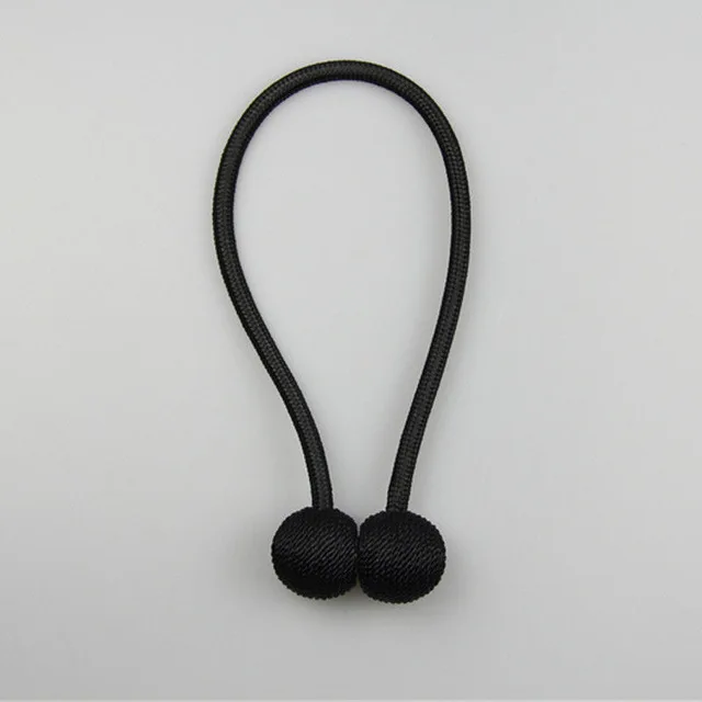 Hot New Magnetic Pearl Ball Curtain Tiebacks Tie Backs Holdbacks Buckle Clips Accessory Buckles Clasp Clips Curtain Hook Holder - Цвет: black