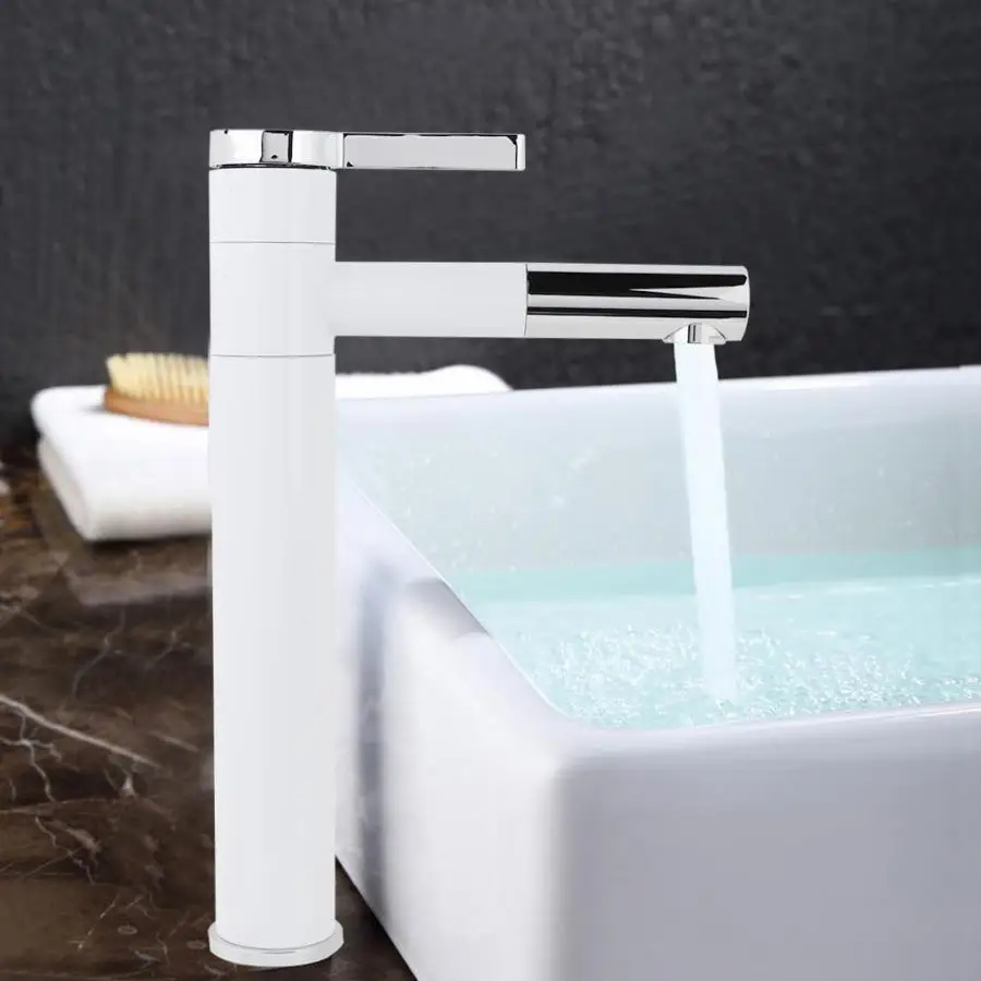 G1 2 White Single Hole Cold Water Tap Bathroom Basin Faucet Cold Water Tap Bathroom Basin Faucet