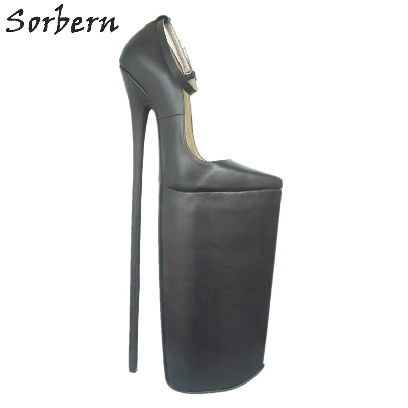 Sorbern 40Cm Extreme High Heel Women Pump Custom Heels Height Black Shoes For Women Super Thin Heel Thick Platform Shoes New