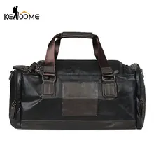 2018 Men s Gymnastic Bags PU Leather Shoulder Sport Gym Bag font b Fitness b font