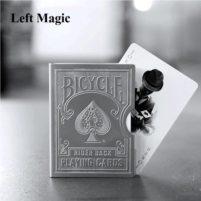 Гравированный из нержавеющей стали версия карты bicycle клип игральные карты металлический держатель Волшебные трюки защиты покер аксессуар
