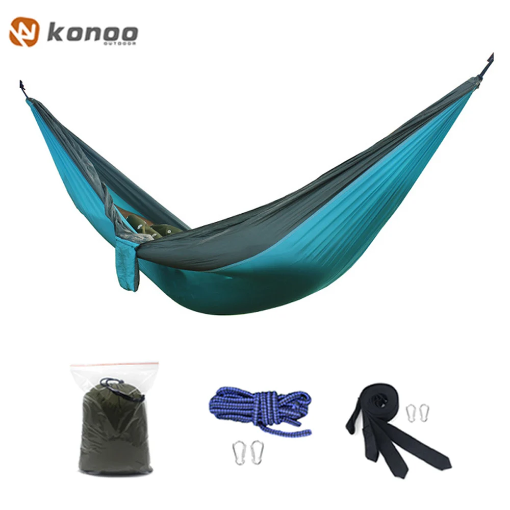 FF Camping Survival Gammak Base Garden Hunting Swing Leisure Travel Hammock Double Person Portable Parachute Outdoor