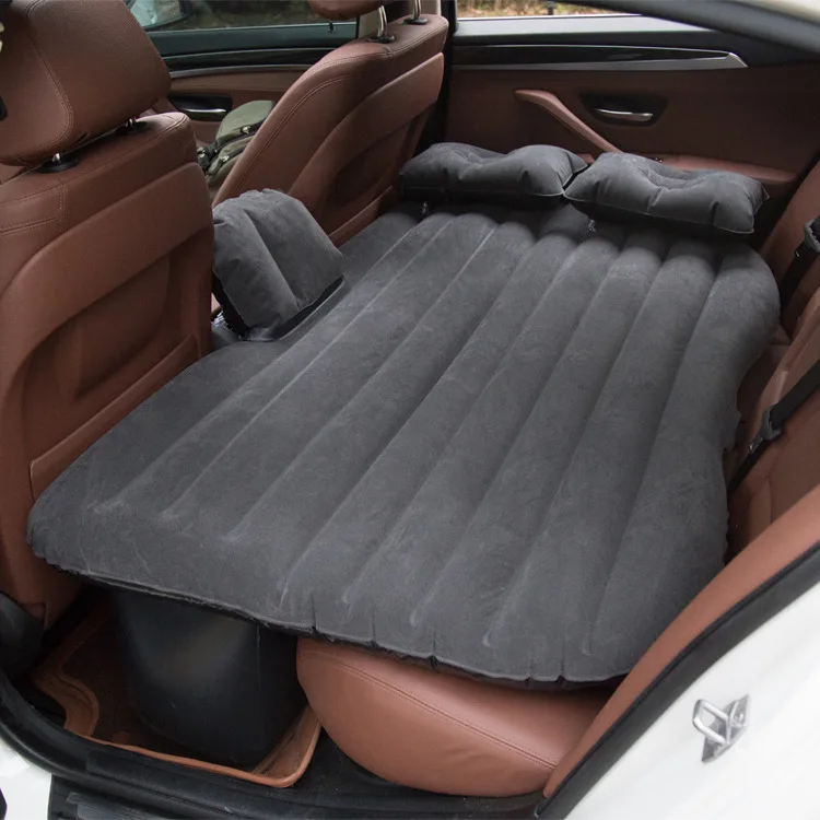Чехол на заднее сидение автомобиля Автомобильный надувной матрас кровать для путешествий надувной матрас надувная кровать Хорошее качество надувная автомобильная кровать - Название цвета: Черный