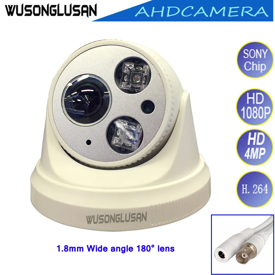 

New Arrival 180 Degrees Wide Angle 1.8mm lens AHD Dome Camera 1080P 960P 720P 4MP CCTV Home Indoor Use security Surveillance Cam