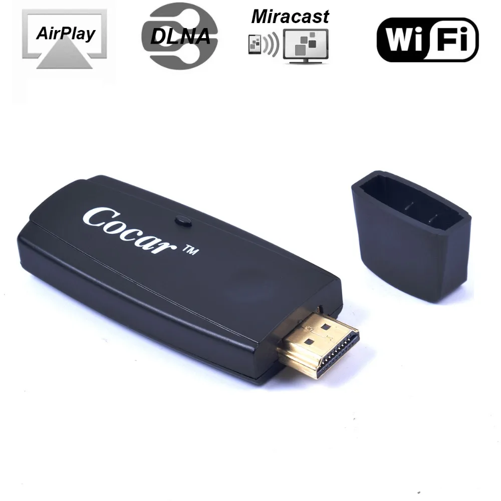 Miracast Dongle, COCAR X2 HDMI 2,4G Wifi Дисплей ТВ экран зеркальное отображение адаптер беспроводной потоковое видео для iPhone Android телефон