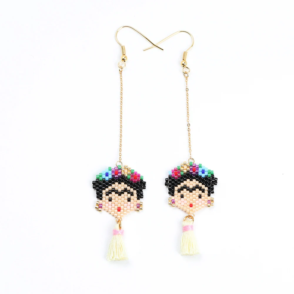 

Shinus 5 Pairs/lot Miyuki Jewel Women Drop Earrings Bohemia Mexico Jewel Mujer Aretes Handmade Jewelry Earrings for Women Girls