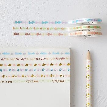 

30 pcs Washi Tapes DIY Japanese Paper Kawaii Slim Gold Masking tape Decorative Adhesive Tapes Scrapbooking Stickers