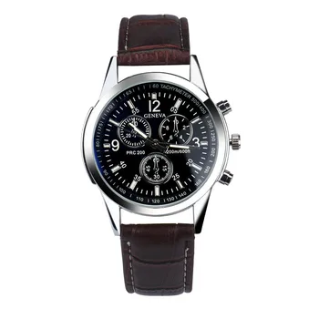 

2017 New Luxury Fashion Faux Leather Mens Analog Watch Watches Reloj masculino Mannelijke Watch dignity 8.15