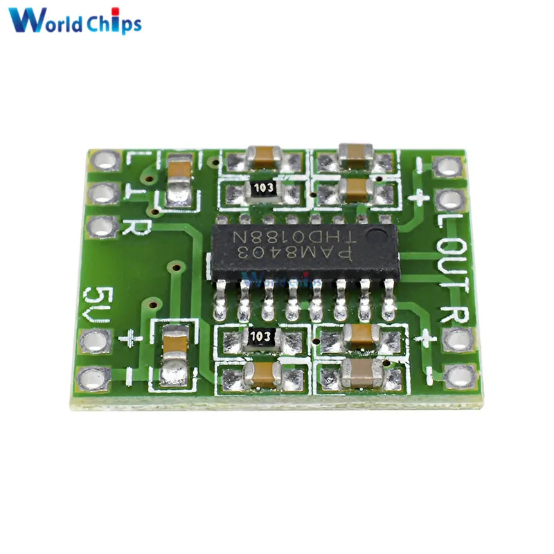 2PCS Digital Amplifier Board Class D 2*3W USB Power Mini PAM8403 Audio Module