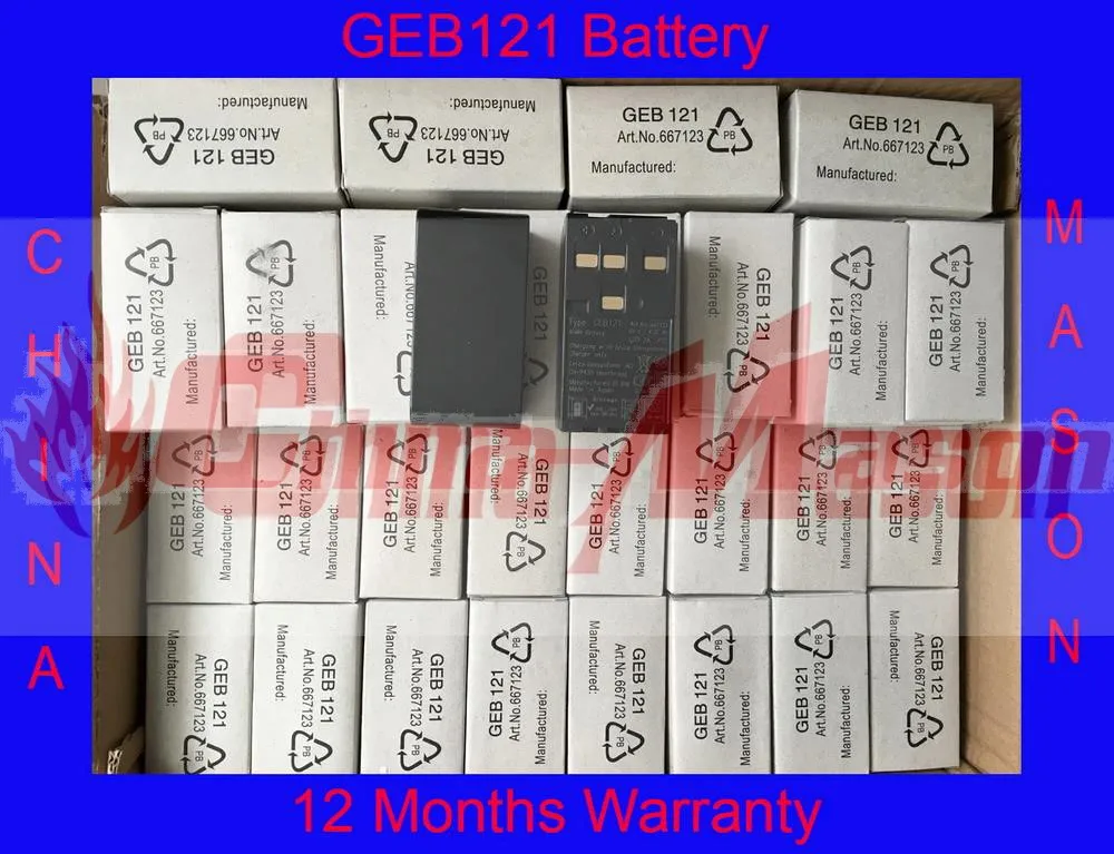 

High Quality and 100% Brand-new Replacement Battery for GEB121 battery, Art No. 667123, Manufactured in 2019