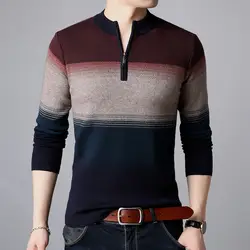 Модный популярный пуловер с рисунком в полоску; вязаные свитера; сезон осень-зима 2018 года; Высококачественный мягкий удобный свитер для