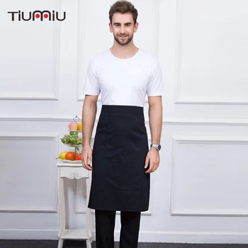 

Multicolor Unisex Kitchen Coffee Shop Bakery Chef Waiter Cooking Work Wear Food Service Aprons with One Pocket High Quality