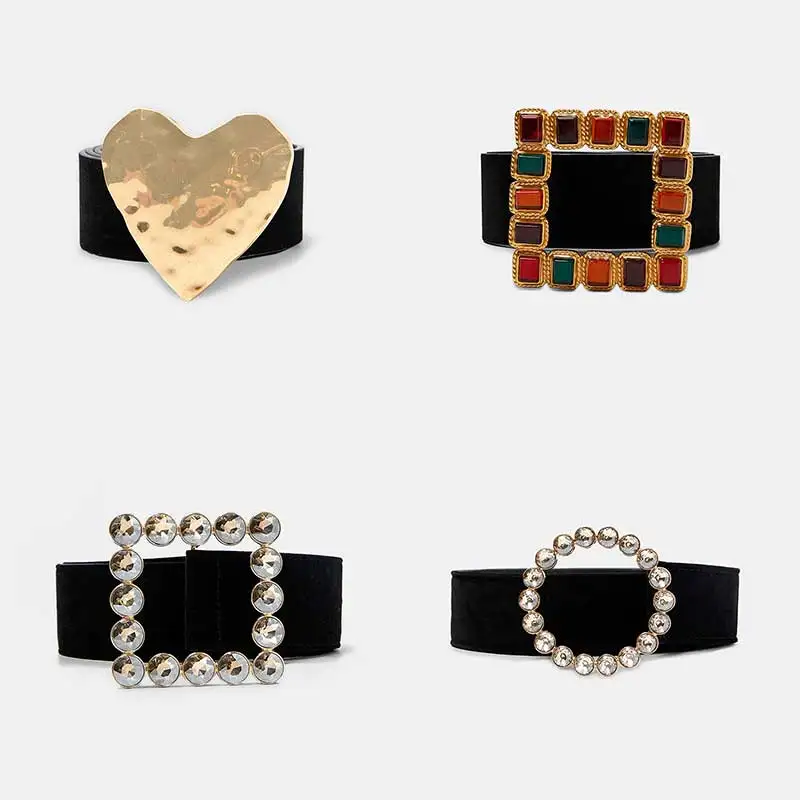 

Dvacaman ZA Belt for Women Heart Crystal Belly Chain Sexy Long Waist Chain Body Jewelry Wedding Party Statement Accessories AX50